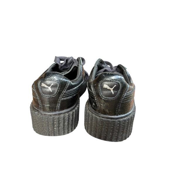 Rihanna Fenty x Puma Black on Black Creepers Wrinkled Patent Lace Up Shoes - 7.5 - Picture 3 of 11